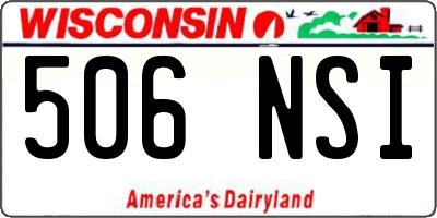 WI license plate 506NSI