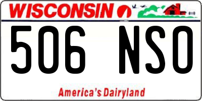WI license plate 506NSO