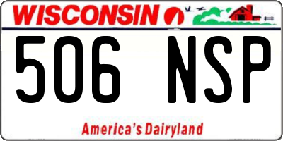 WI license plate 506NSP
