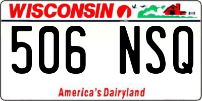 WI license plate 506NSQ