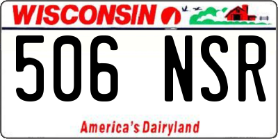 WI license plate 506NSR