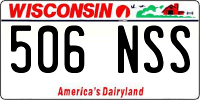 WI license plate 506NSS