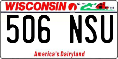 WI license plate 506NSU