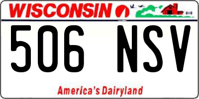 WI license plate 506NSV