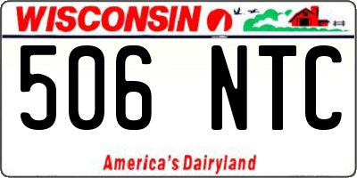 WI license plate 506NTC