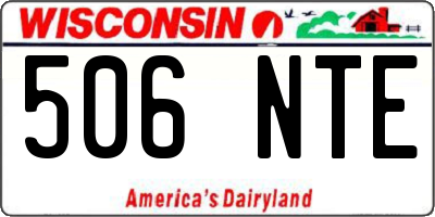 WI license plate 506NTE