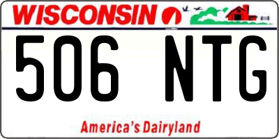 WI license plate 506NTG
