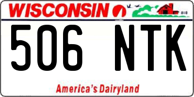 WI license plate 506NTK