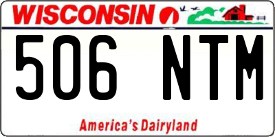 WI license plate 506NTM