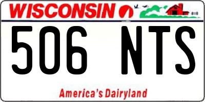 WI license plate 506NTS