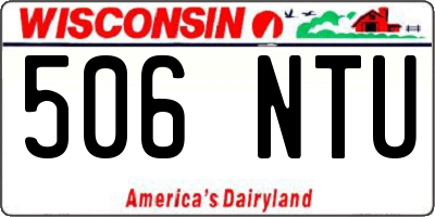 WI license plate 506NTU