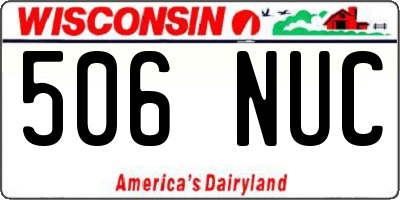 WI license plate 506NUC