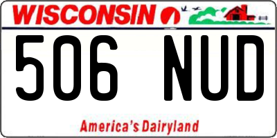 WI license plate 506NUD