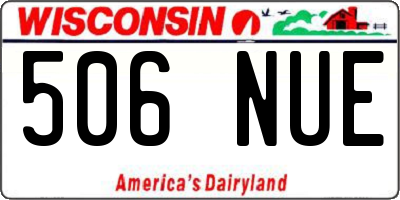 WI license plate 506NUE