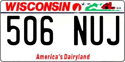 WI license plate 506NUJ