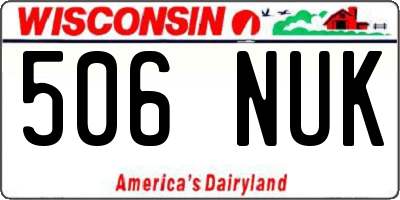 WI license plate 506NUK