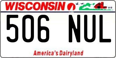 WI license plate 506NUL