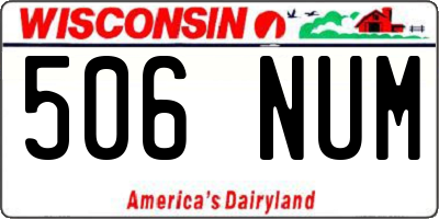 WI license plate 506NUM