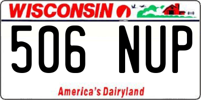 WI license plate 506NUP