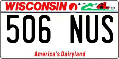 WI license plate 506NUS