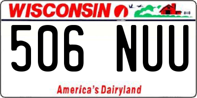 WI license plate 506NUU