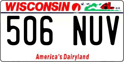 WI license plate 506NUV