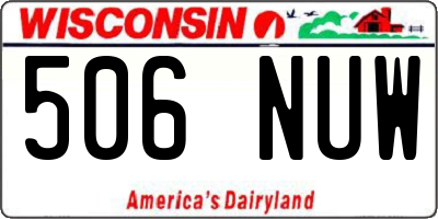 WI license plate 506NUW