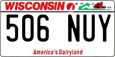WI license plate 506NUY