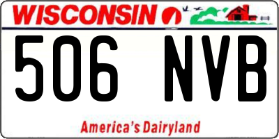 WI license plate 506NVB