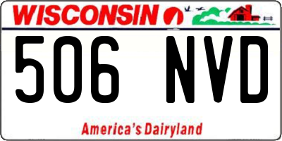WI license plate 506NVD