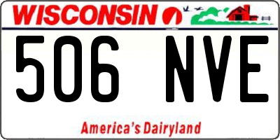 WI license plate 506NVE
