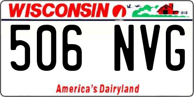 WI license plate 506NVG