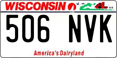 WI license plate 506NVK
