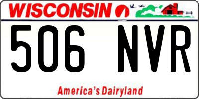 WI license plate 506NVR