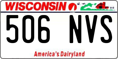 WI license plate 506NVS
