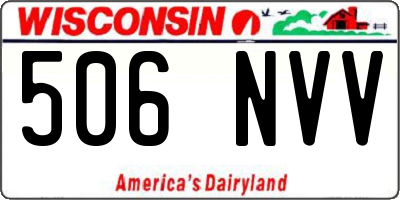 WI license plate 506NVV