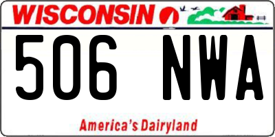 WI license plate 506NWA