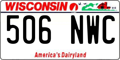WI license plate 506NWC