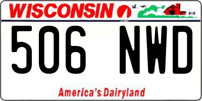 WI license plate 506NWD