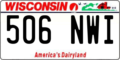 WI license plate 506NWI