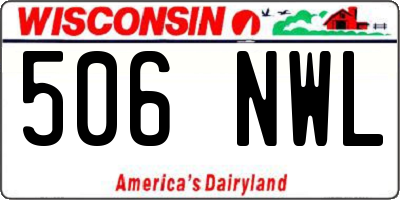 WI license plate 506NWL