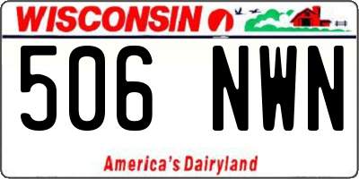 WI license plate 506NWN