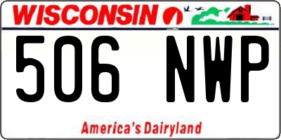 WI license plate 506NWP