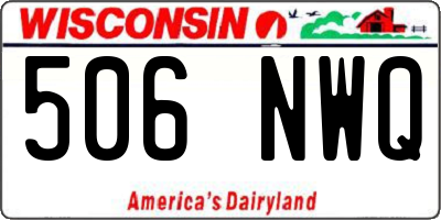 WI license plate 506NWQ