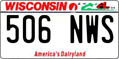 WI license plate 506NWS