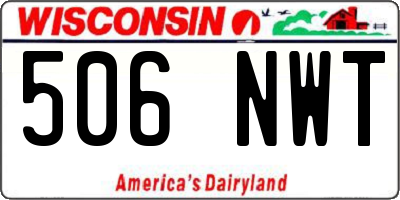 WI license plate 506NWT