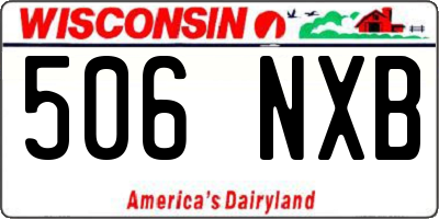 WI license plate 506NXB
