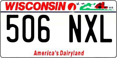 WI license plate 506NXL