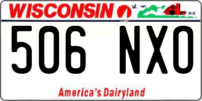 WI license plate 506NXO