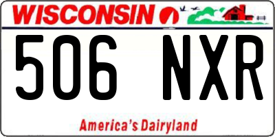 WI license plate 506NXR